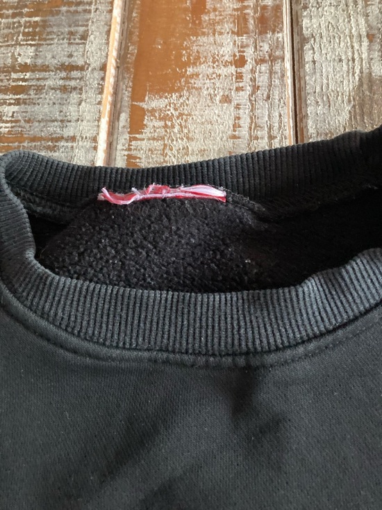 Supreme Black Crewneck with Embroidered Arched Logo - Picture 3 of 3